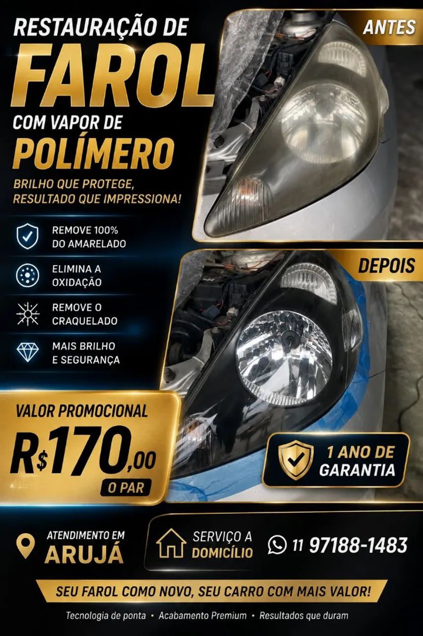 Polimento de farol 