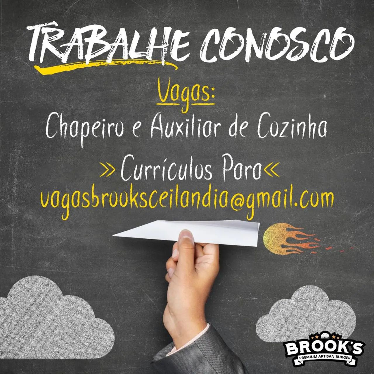 Vaga para chapeiro e Aux.cozinha