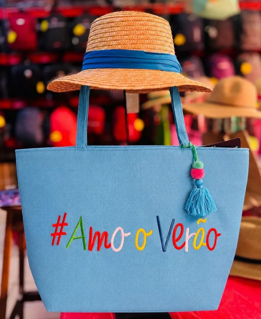 Bolsa e chapéu de praia - Foto 4