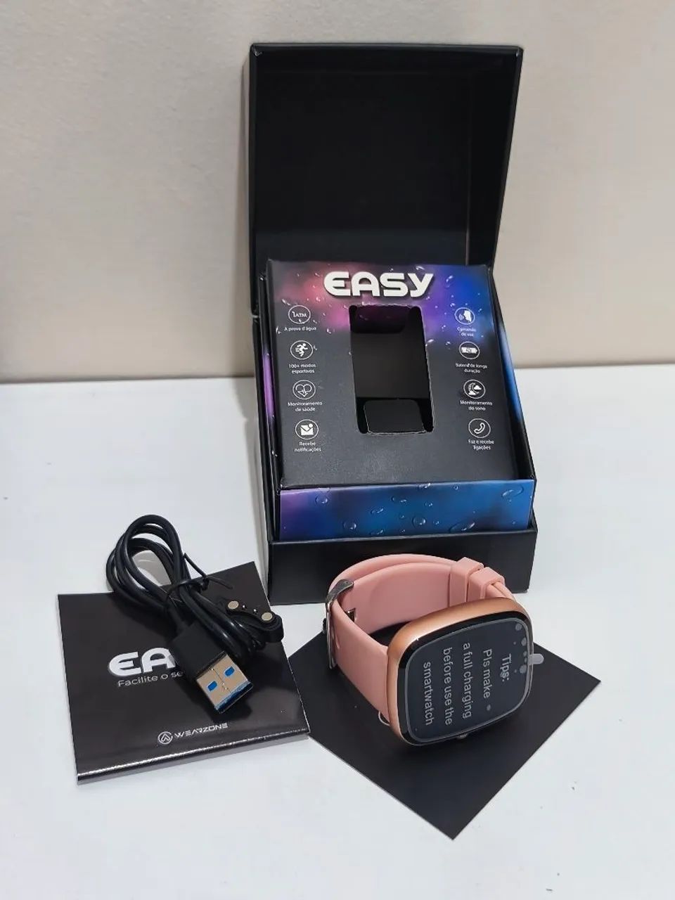 Smartwatch EASY WEARZONE Rosa a prova d'água  - Foto 5
