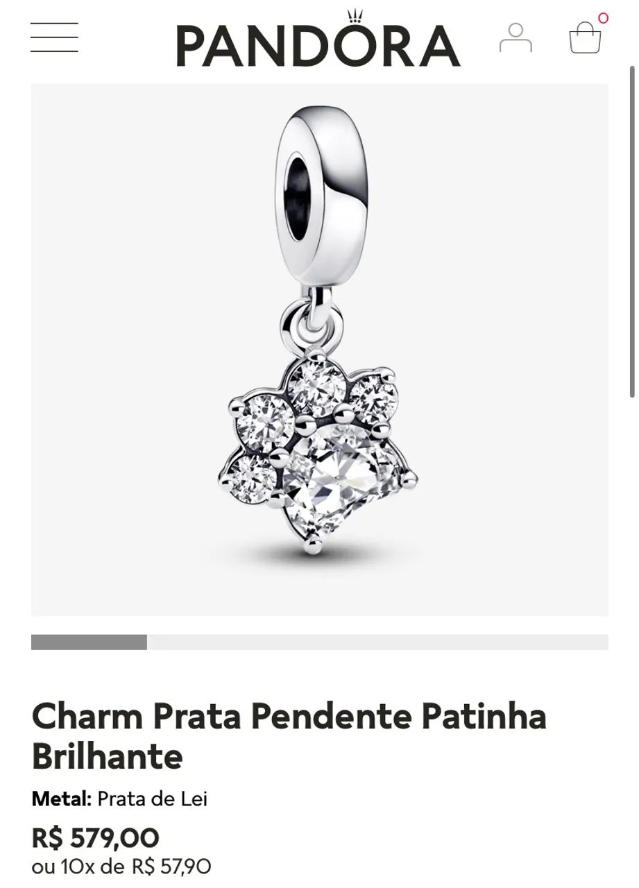 Charm Pandora patinha brilhante  - Foto 3