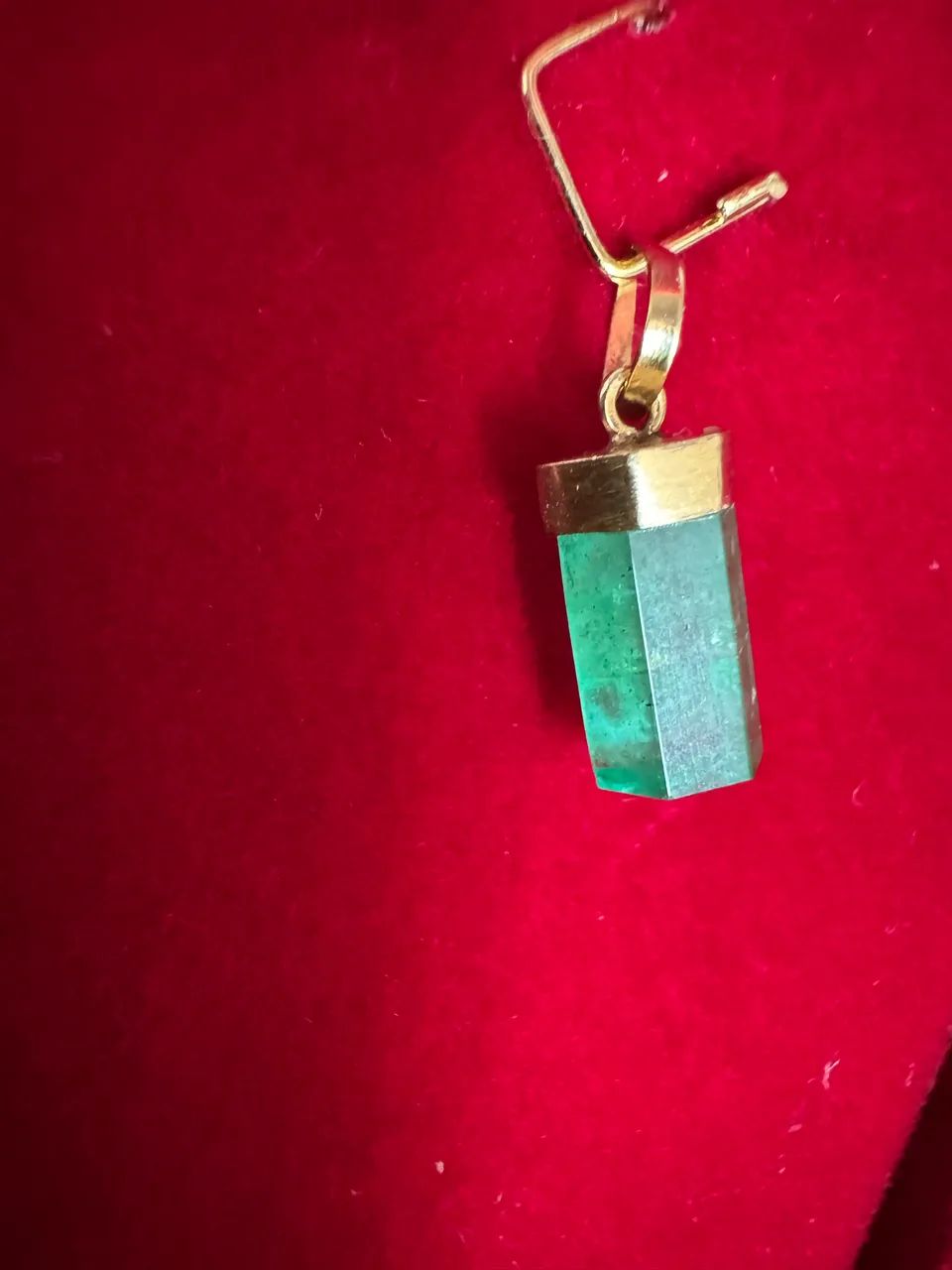 Pingente ouro 18k esmeralda  - Foto 2