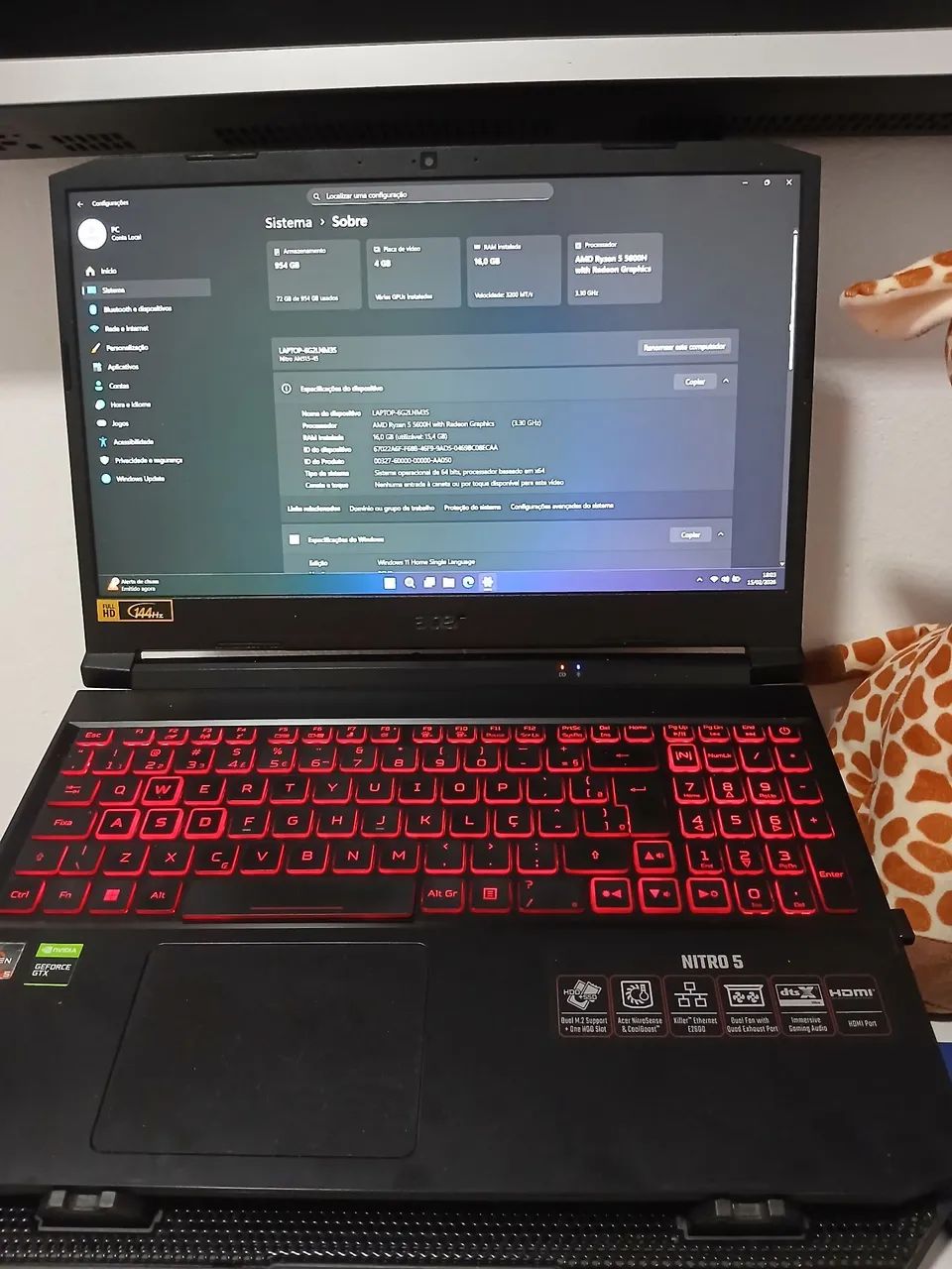 Notebook Game Acer Nitro 5