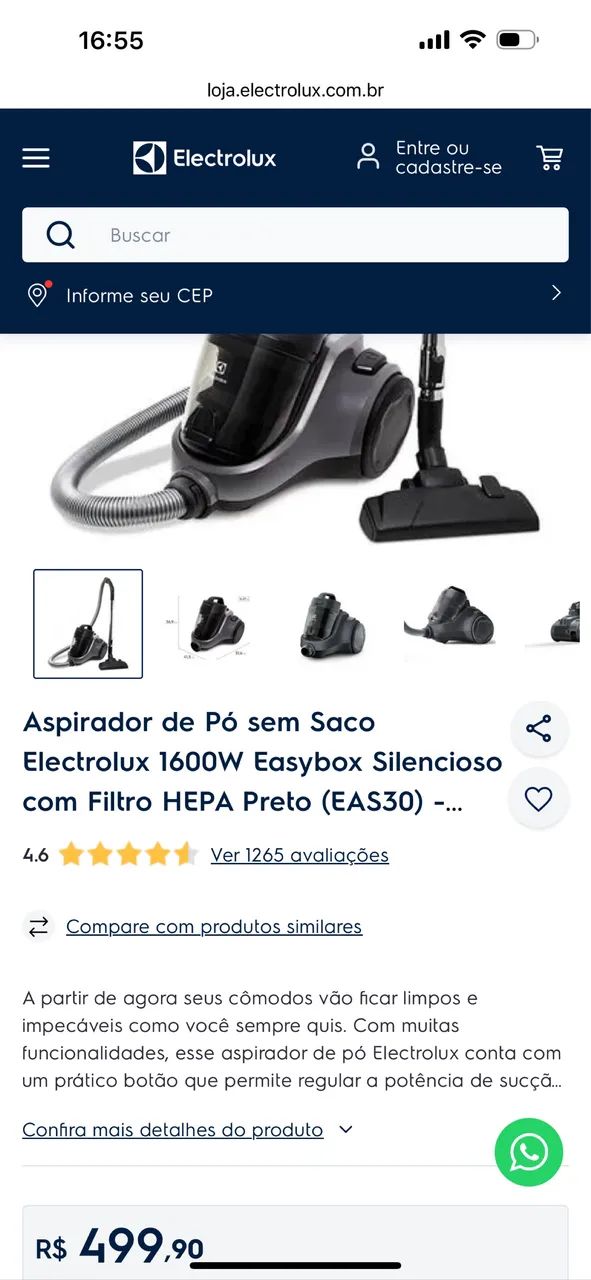 Aspirador de Pó Electrolux Smart EAS30 - Foto 3