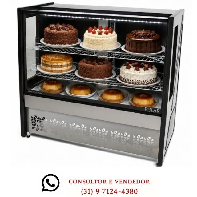 Balcão de Tortas 1,25M Ar Forçado Polar