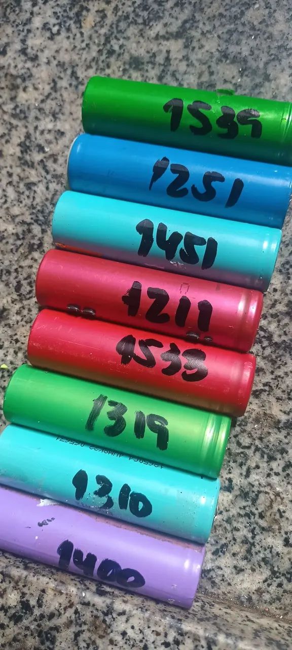 20 Celulas 18650 entre 1200 a 1600 mah usada 