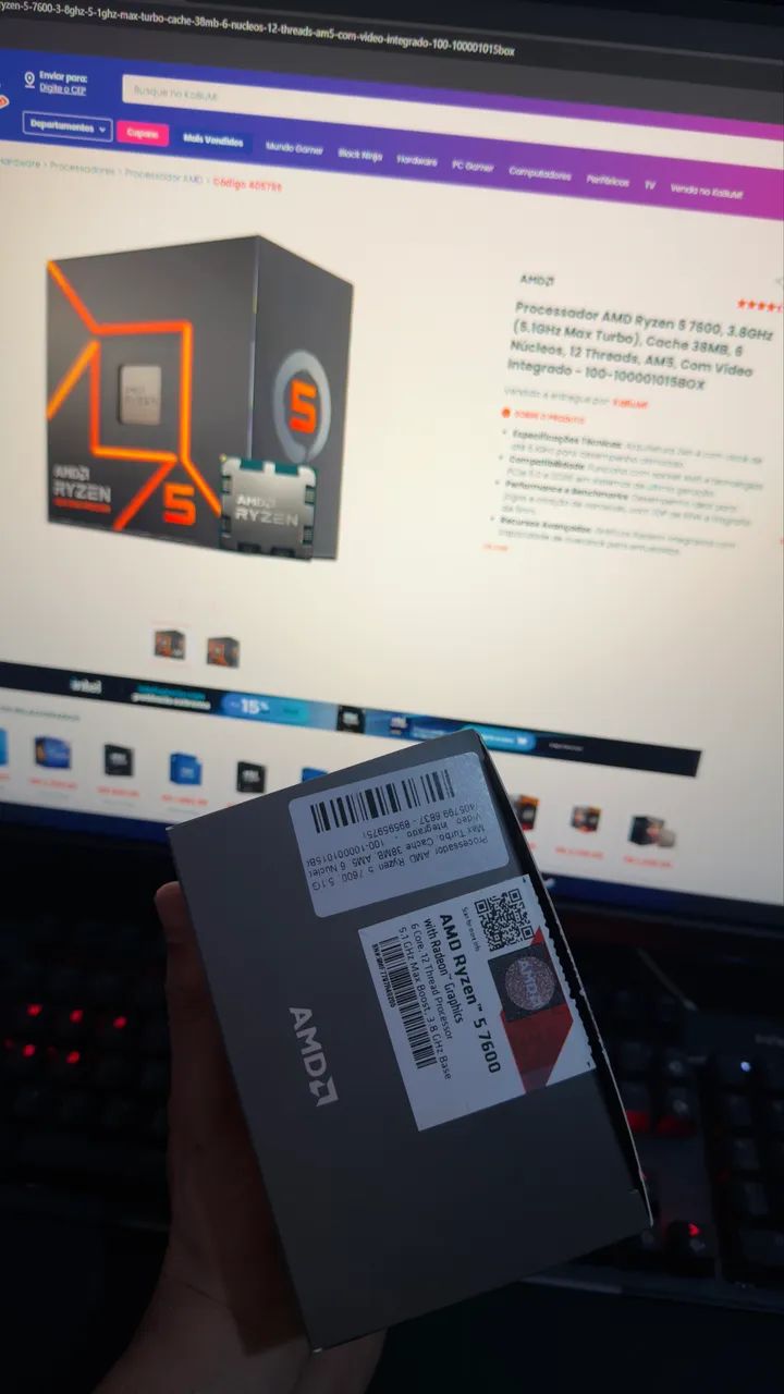 Ryzen 5 7600 NOVO 
