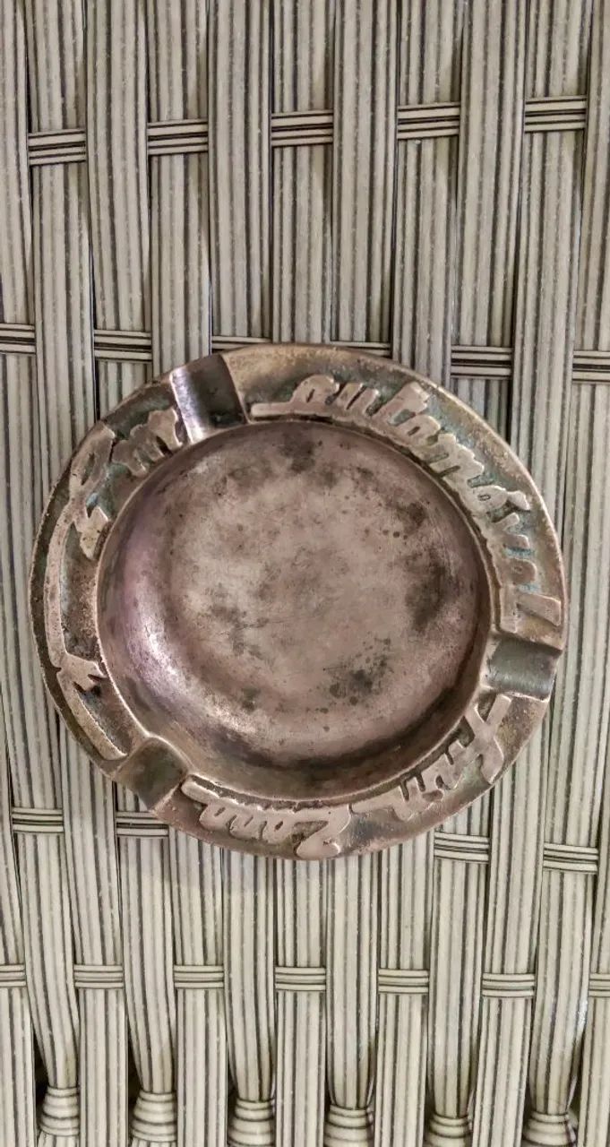 CINZEIRO ANTIGO DE BRONZE PESADO 