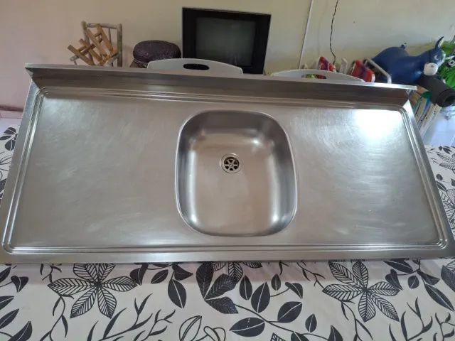Tampo com cuba em aço inox
