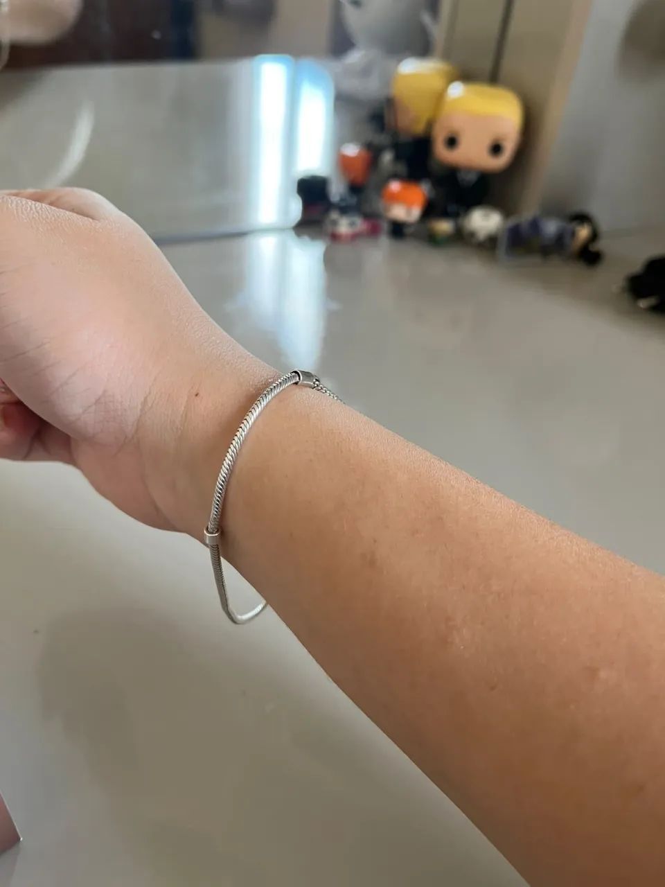 Pulseira em formato de coração Prata 925 - Foto 4