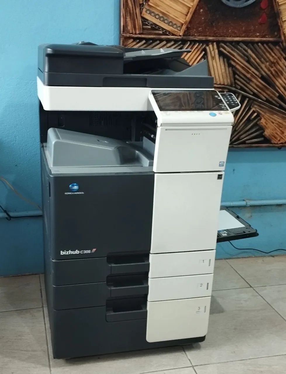 Máquina de impressão laser colorida Konica c308
