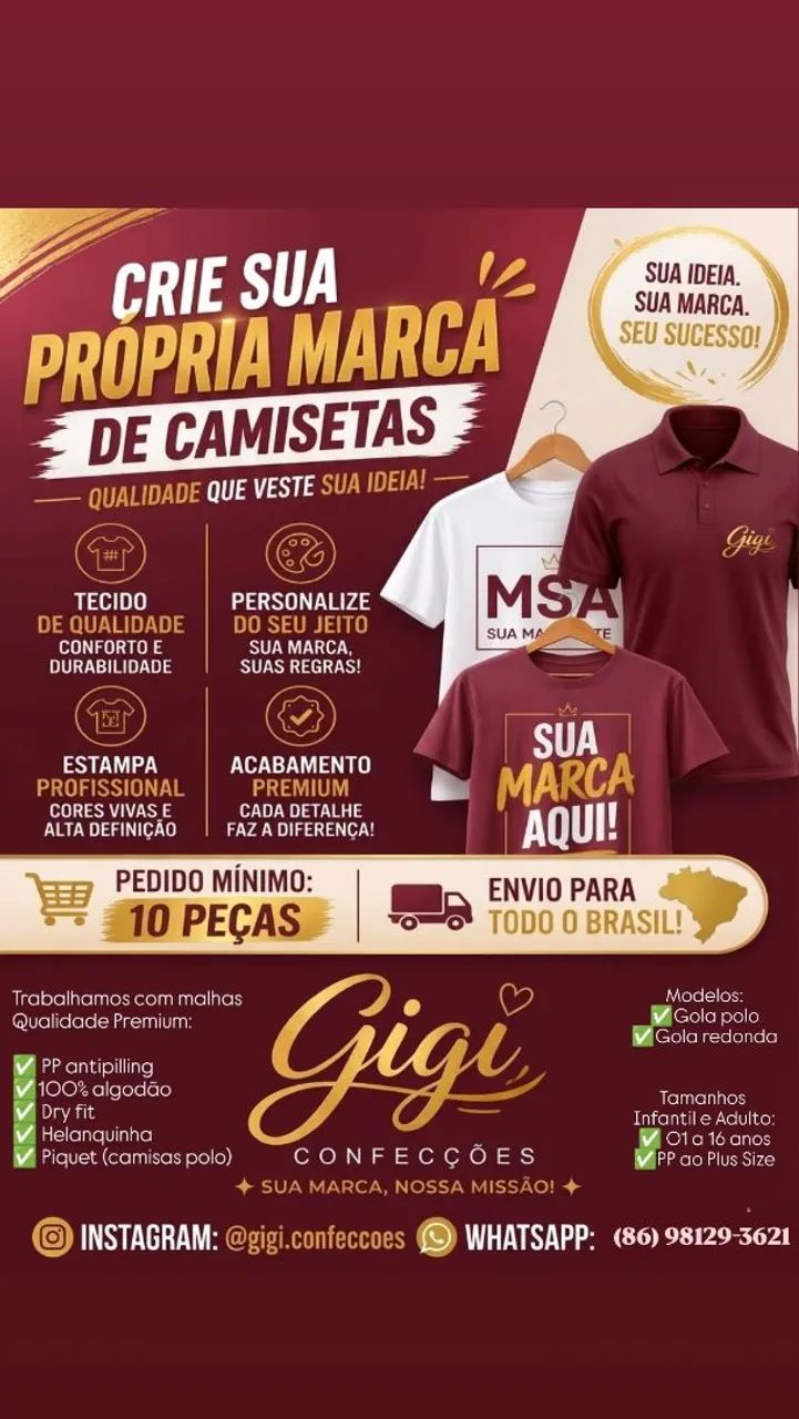 Criamos sua marca de camisas | Camisas Personalizadas 