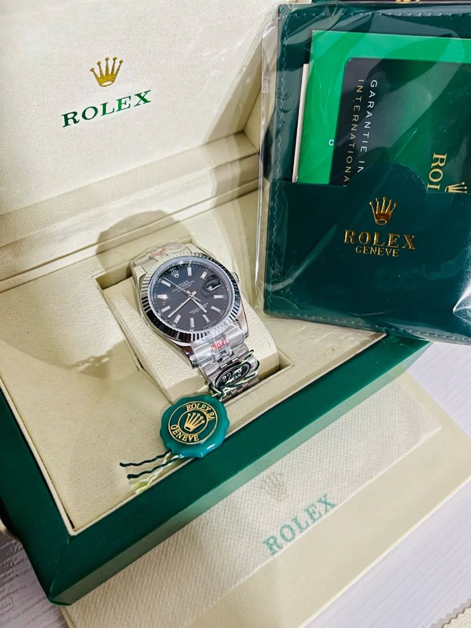 Rolex Datejust visor preto linha premium AAA +Suiço Automático  - Foto 4