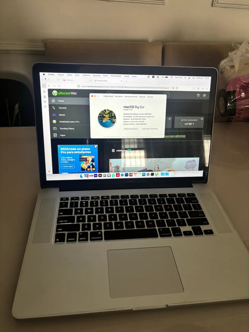 MACBOOK PRO i7 16GB 256GB ACEITO IPHONE COMO TROCA  - Foto 2