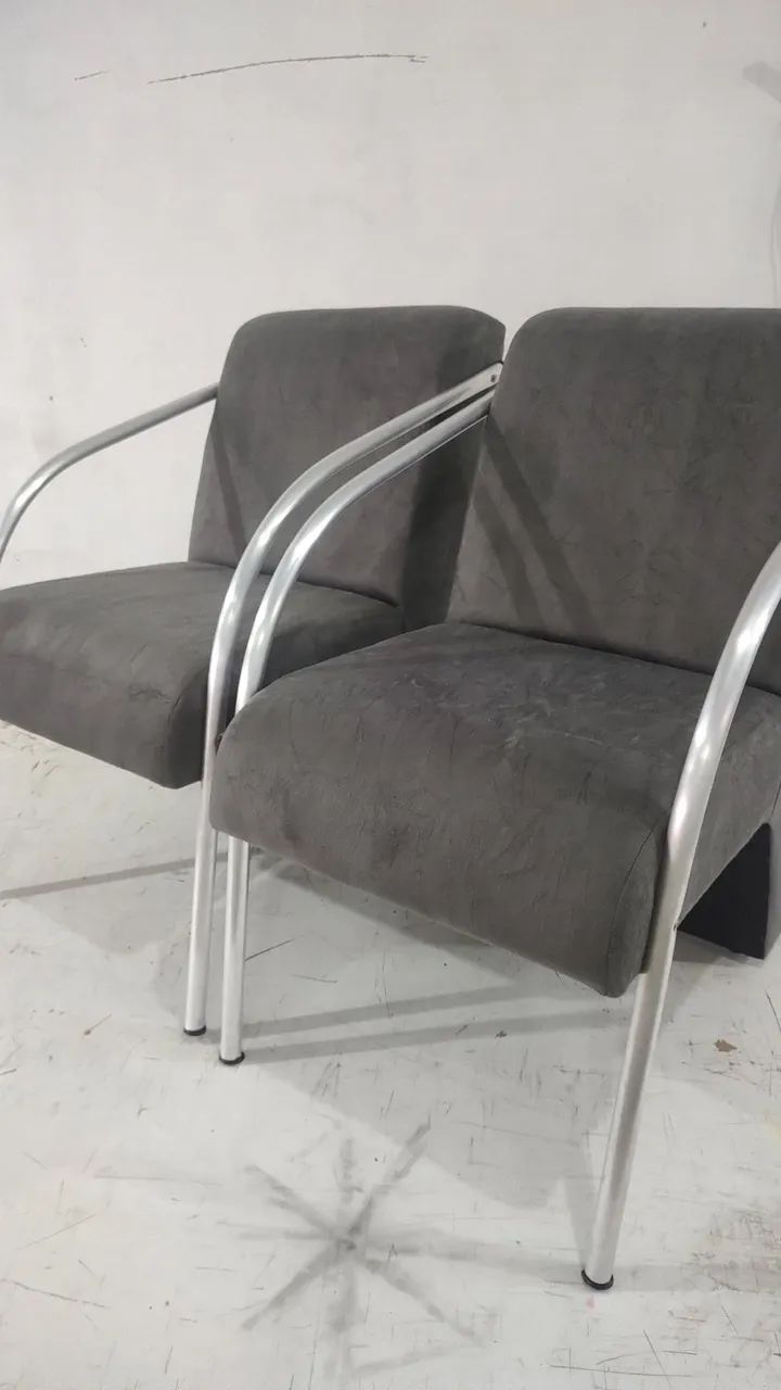 Poltronas braços alumínio redondo  - Foto 4