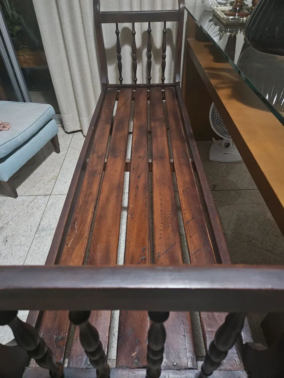 Banco estilo namoradeira/marquesa rústico - Foto 4