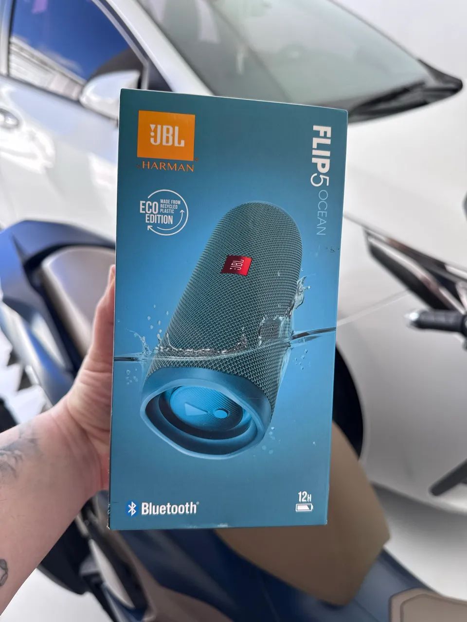 Caixa De Som Jbl Flip 5 Ocean Eco Edition Bluetooth 12 Hrs