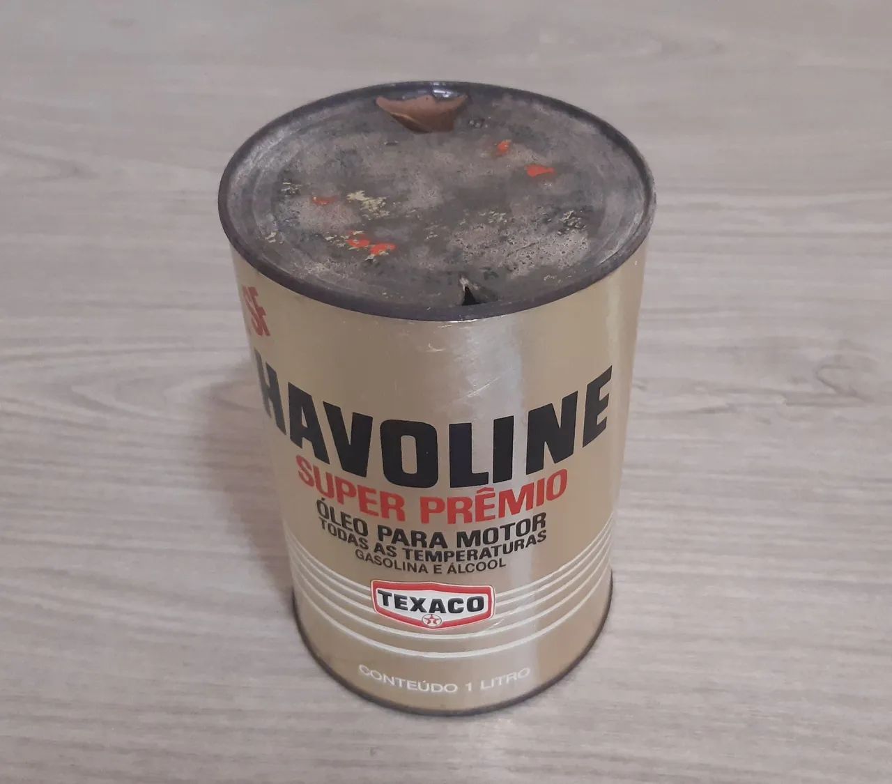 Lata Antiga Óleo Motor Havoline - Foto 2
