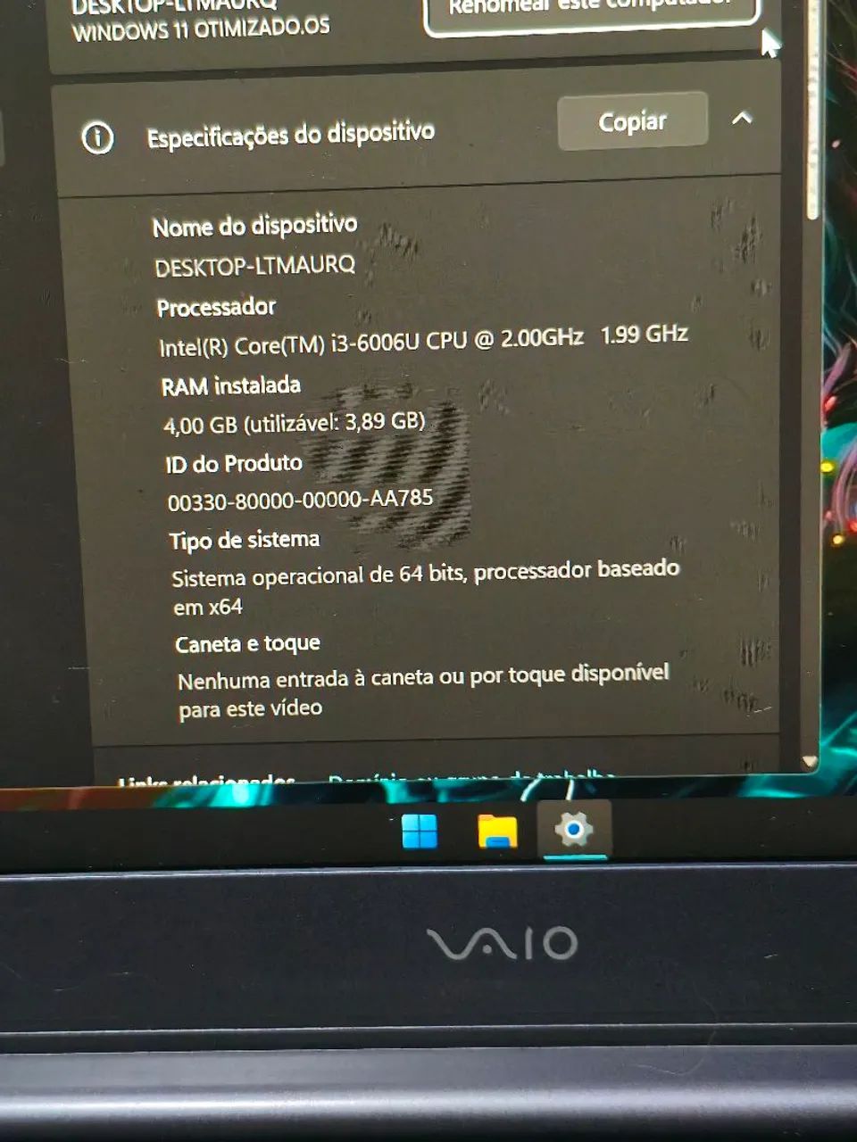 Notebook Sony i3 6°. SSD 240 / Win 11 super rápido  - Foto 5