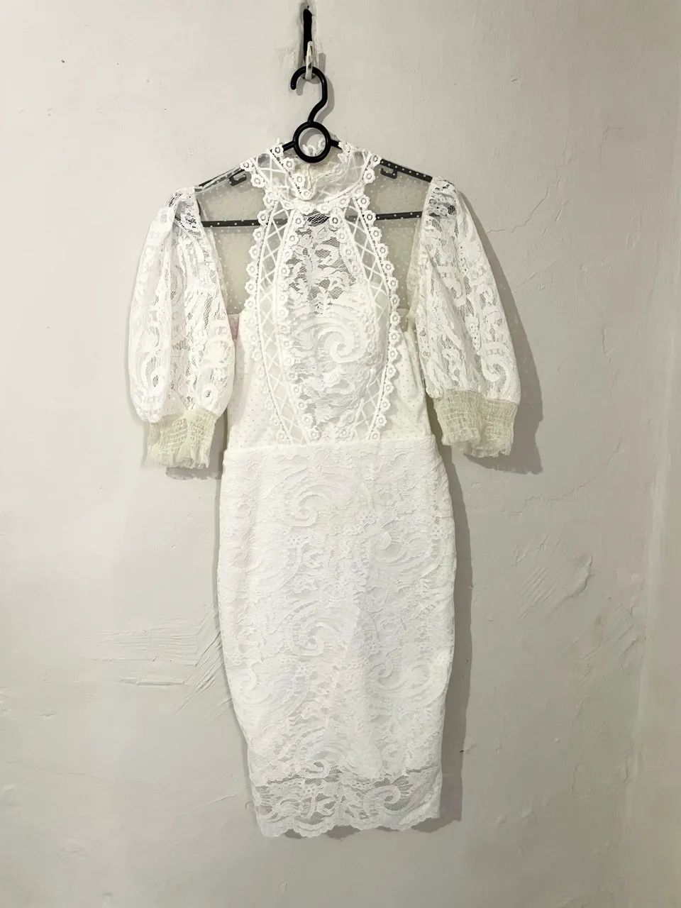 Vestido Branco de Renda - Usado 1 vez - Foto 4