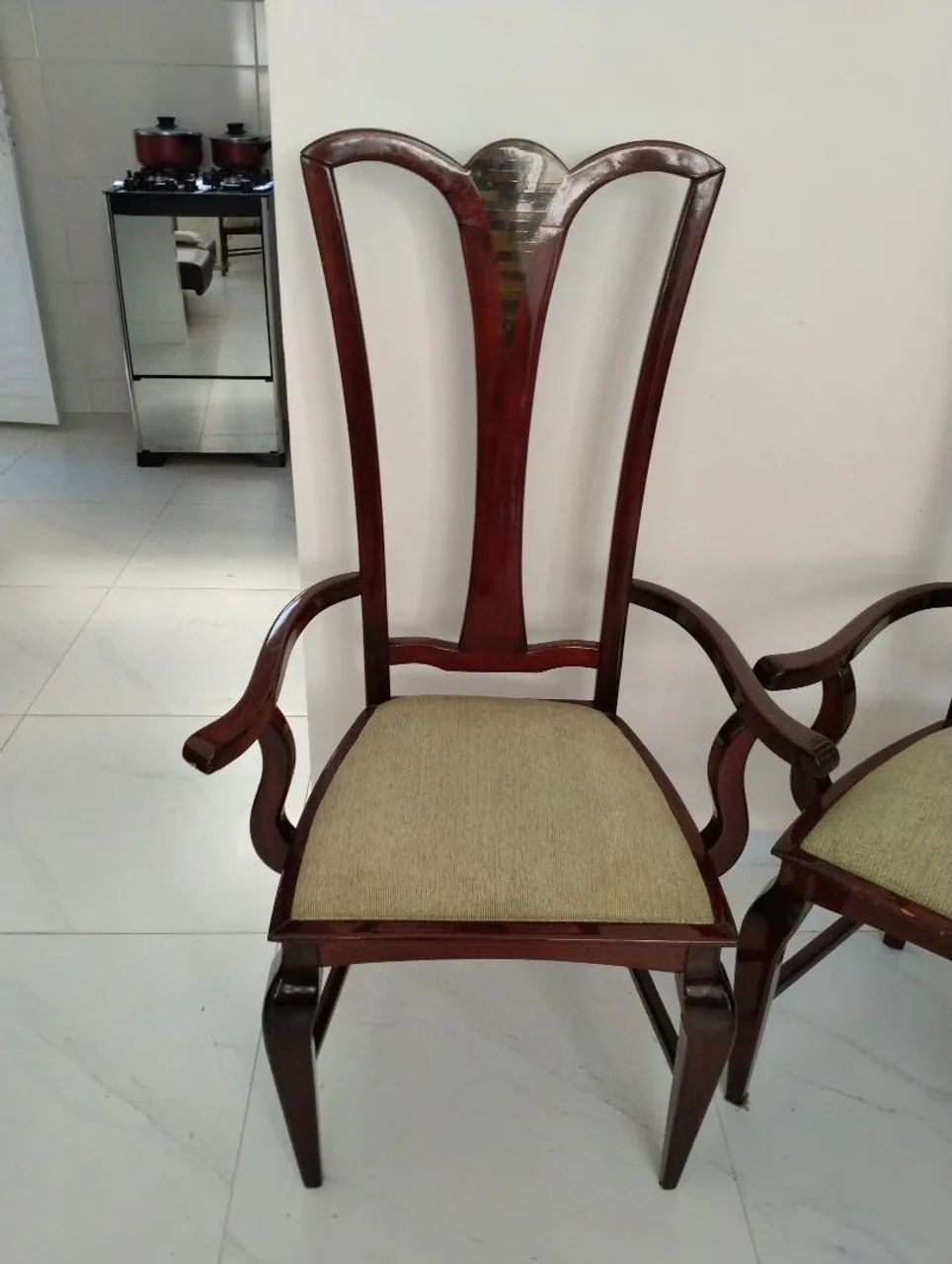 Cadeiras de mesa de jantar em madeira maciça  - Foto 2