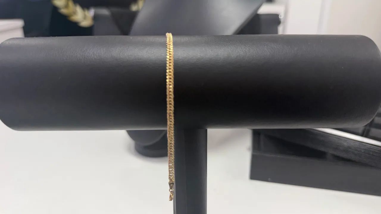 Pulseira em ouro 18k grumet dupla - Foto 3