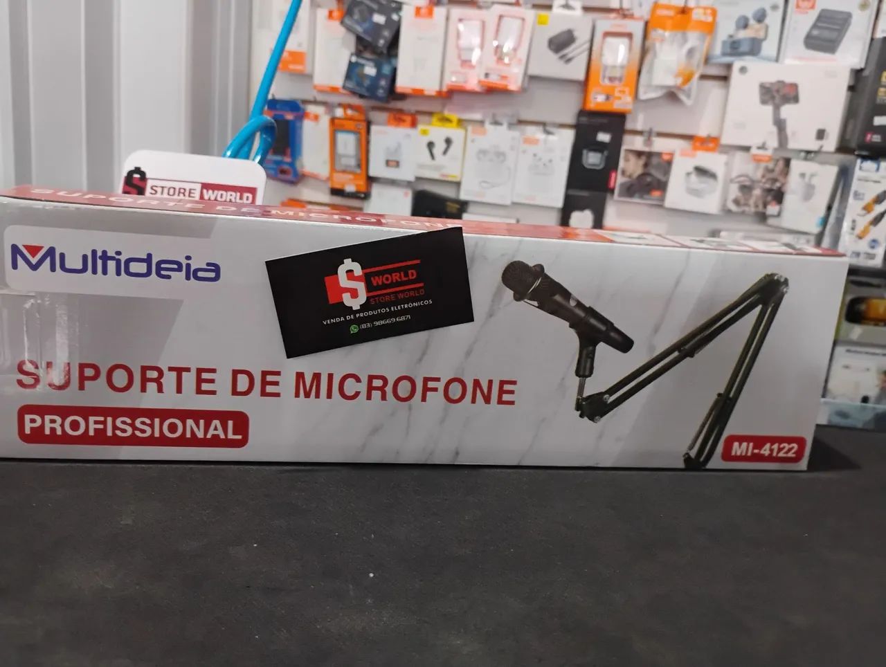 Suporte para microfone loja store world 