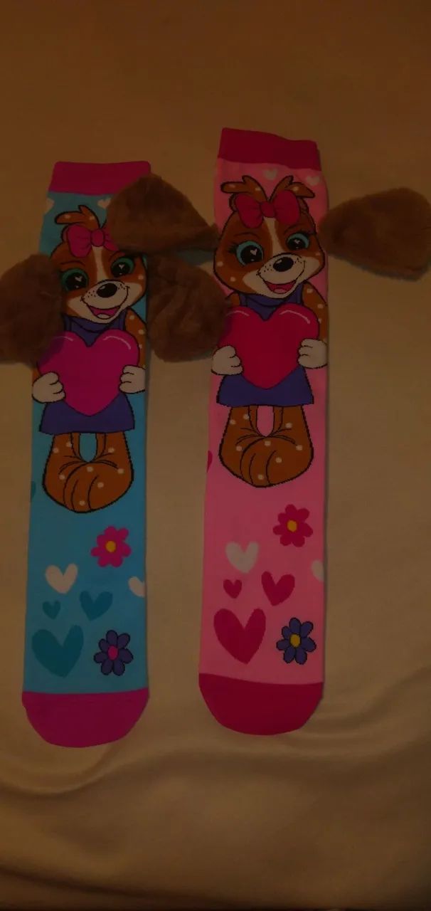 1 Par de meias 3 D  infantil novo  - Foto 2