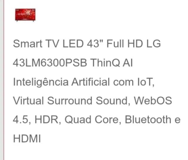 TV LG COM TELA QUEBRADA - Foto 5