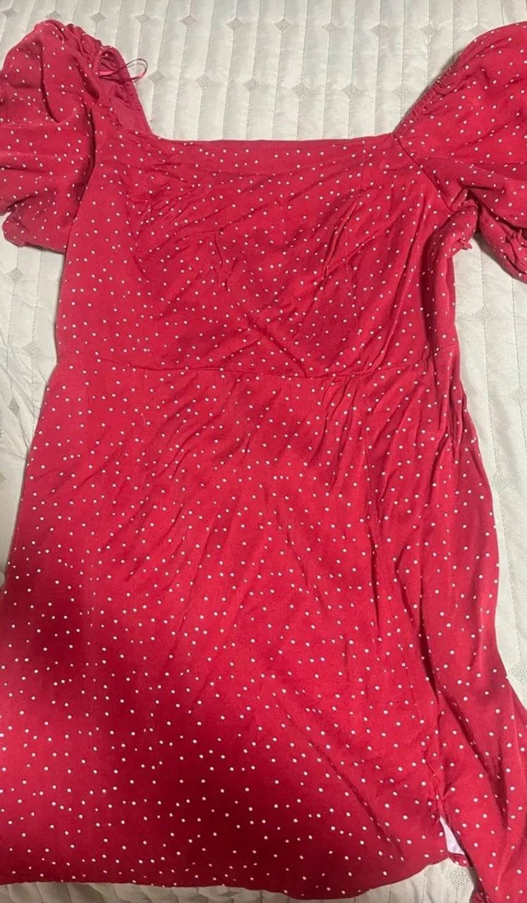 Vestido vermelho com Bolinhas - Foto 4