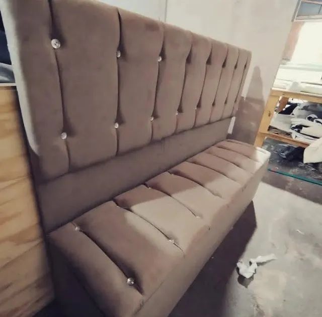 Kit Cabeceira Capitonê e Recamier Casal para Seu Quarto - Foto 4