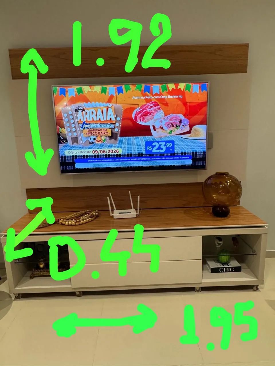 Painel de TV com rack - Foto 3