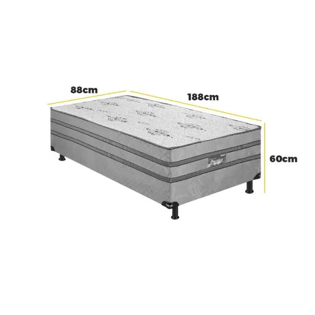 Cama Box Prestige Solteiro com Molas Ensacadas 88x188x60cm - Foto 2