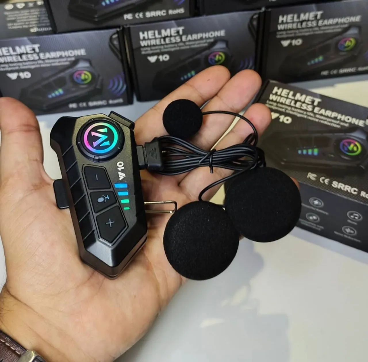 Intercomunicador para Capacete Y10 com bluetooth e som - Foto 3