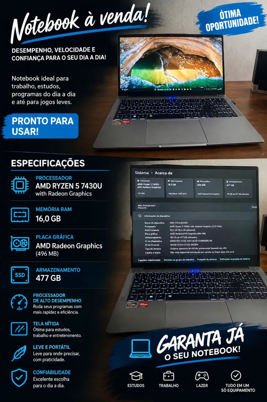 Notebook a venda  - Foto 3