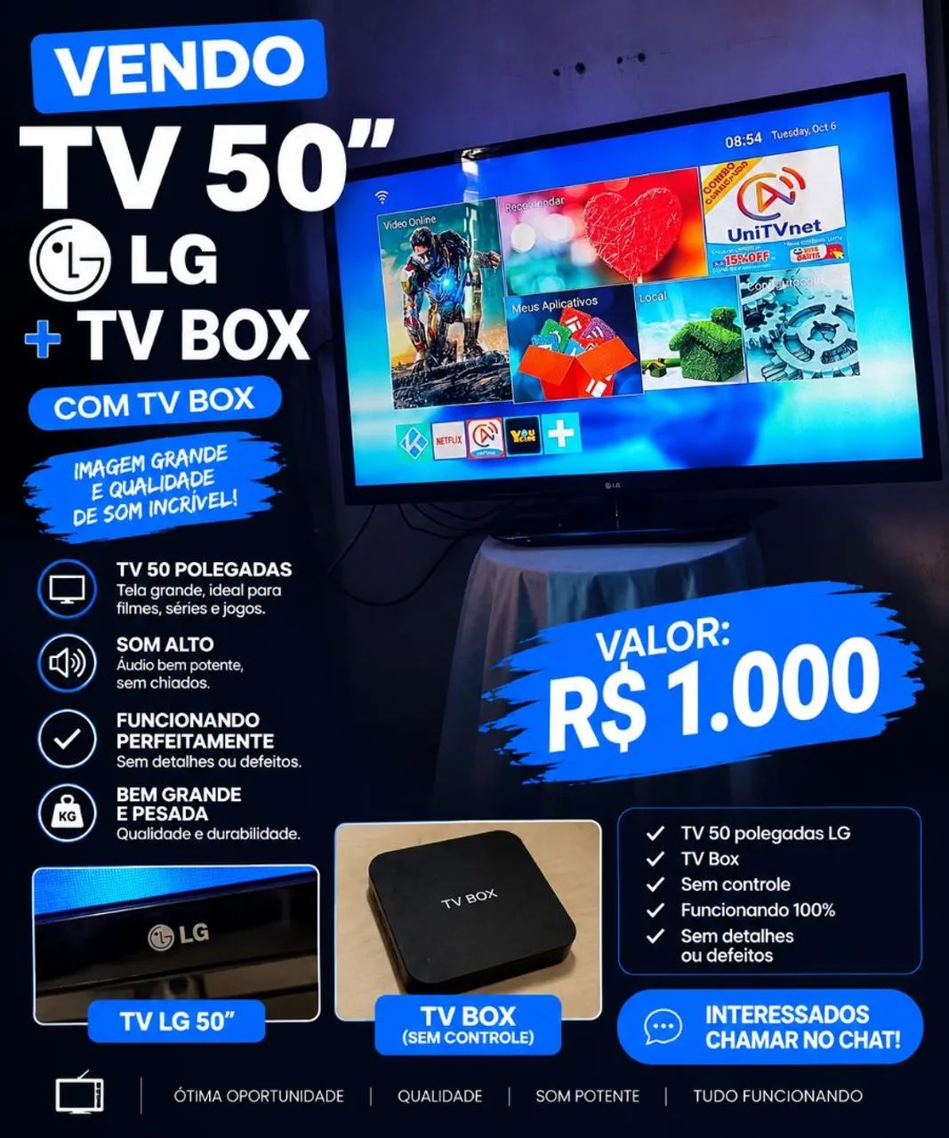Tv 50 polegadas 