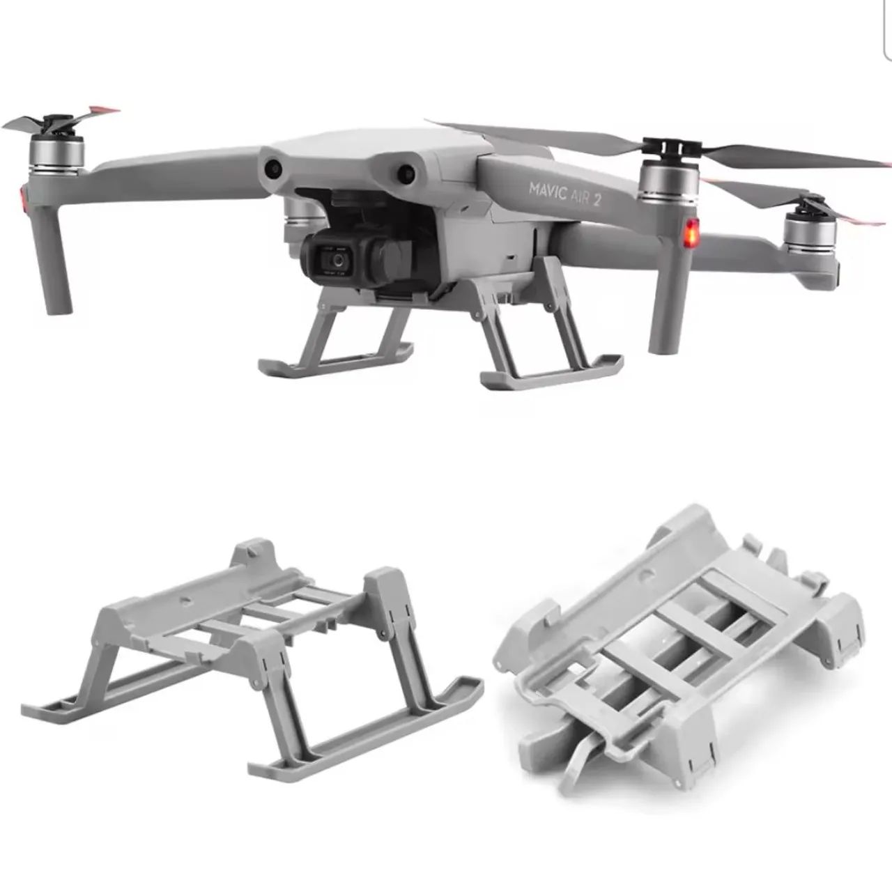 Trem de pouso dobrável com led e kit de carga para drone DJI AIR 2/ AIR 2S - Foto 2