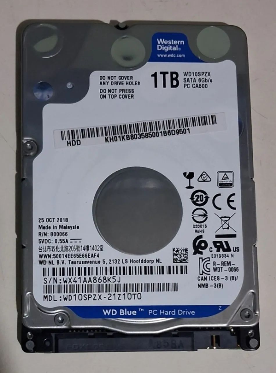 HD notebook 1tb