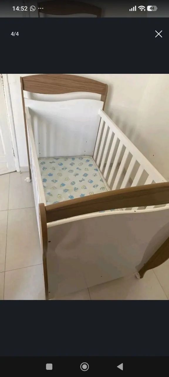 Berço de criança 3em1 R$ 500 aceito parcelamento, aceito troca em Notebook! - Foto 4
