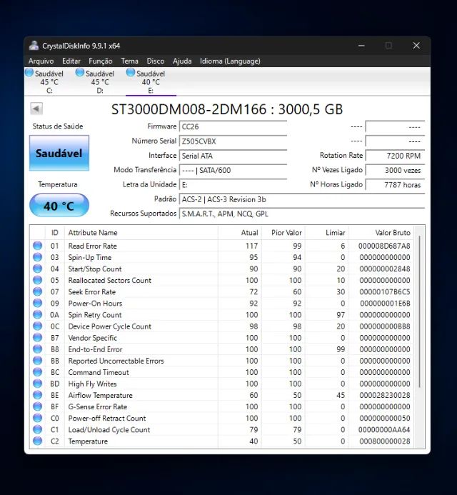 HD 3TB SEAGATE Barracuda - 100% Saudável - Foto 2