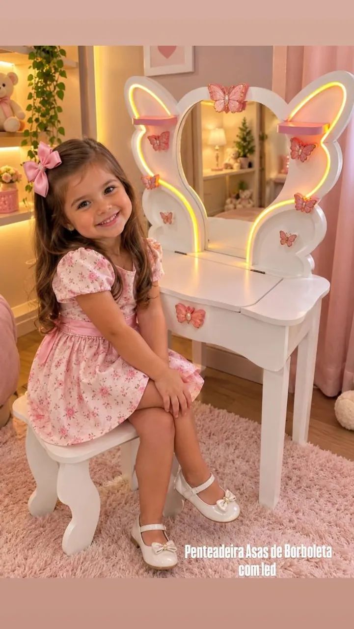 Penteadeira infantil com led 