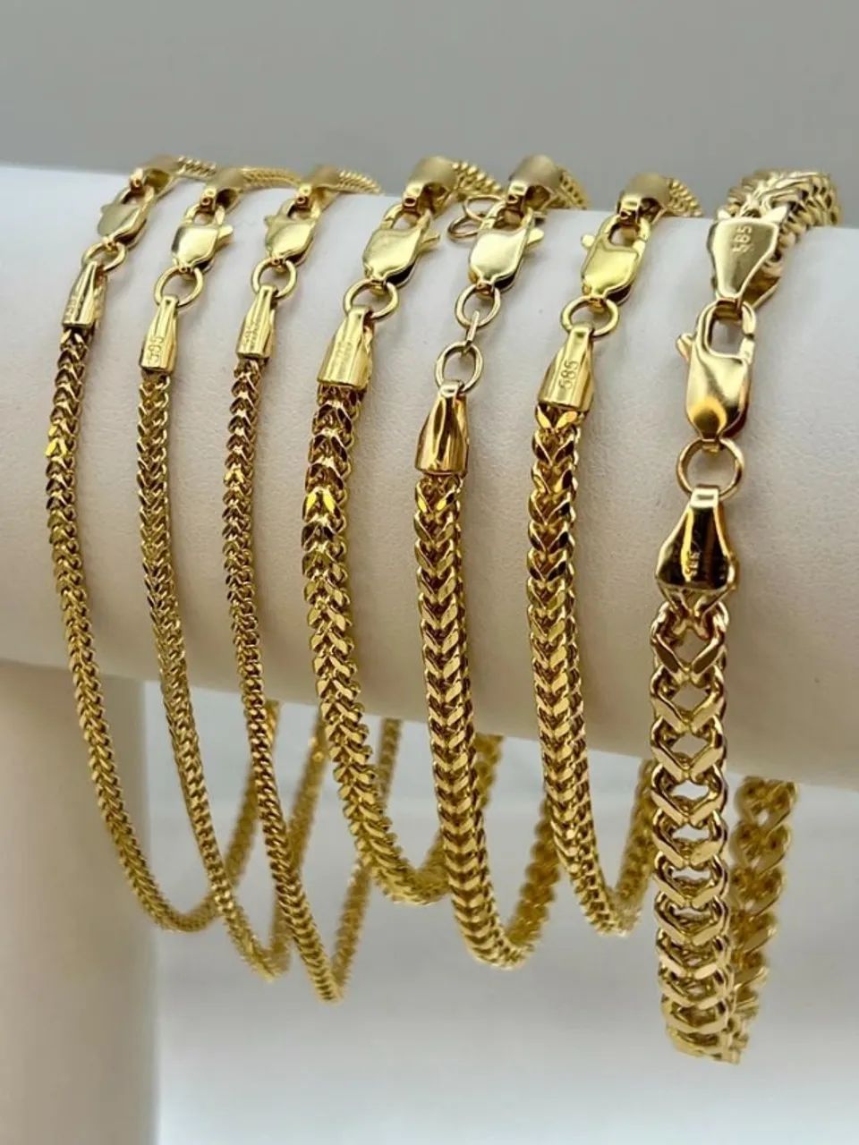 Pulseiras de Prata Banhado a Ouro 