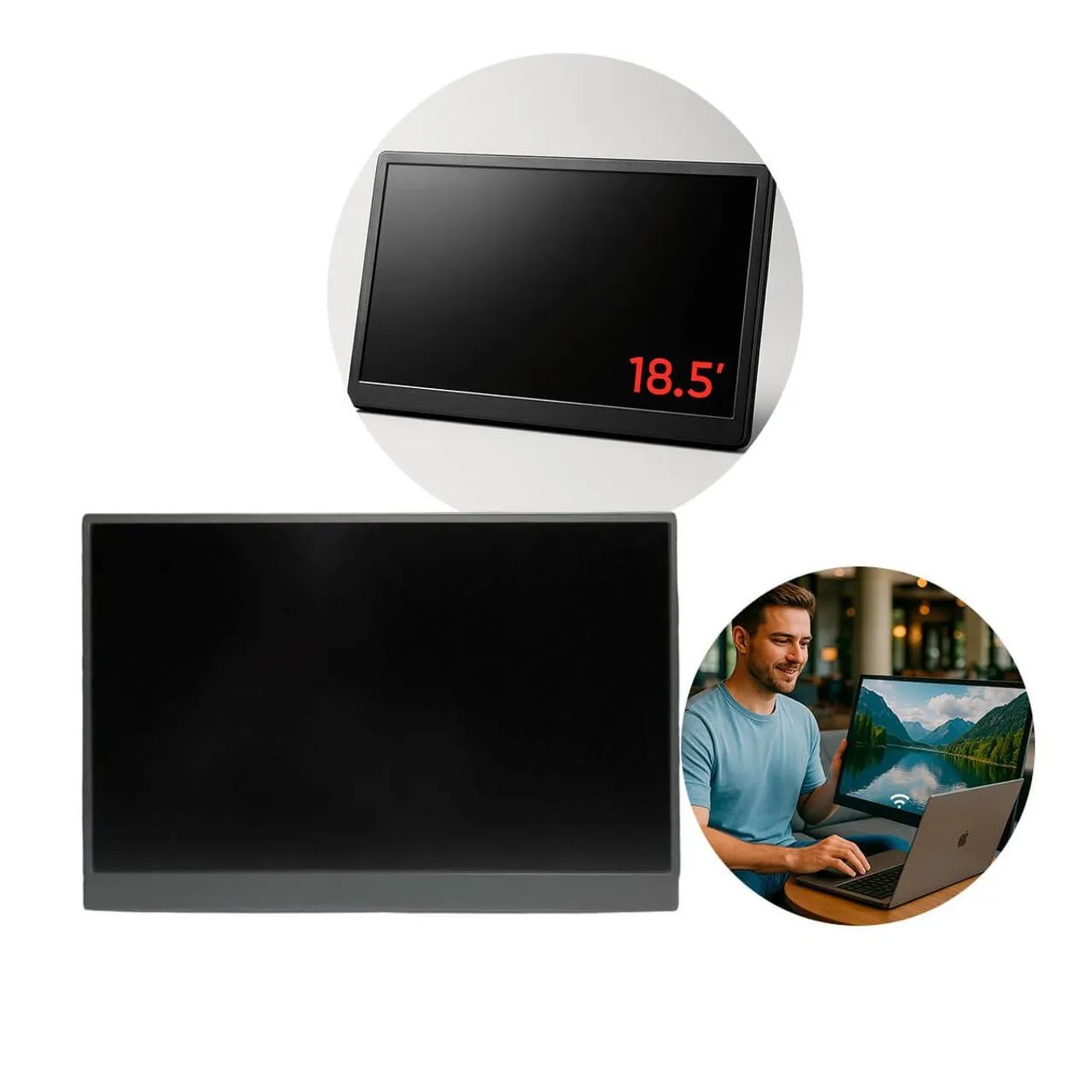 MONITOR PORTÁTIL 18,5" FULL HD WIRELESS SMART VIEW<br>