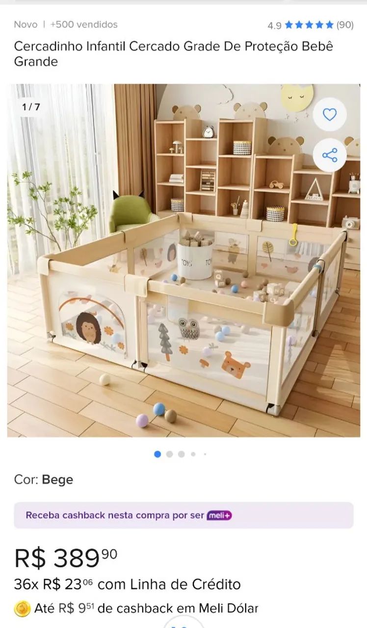 CERCADO GRADE DE PROTEÇÃO COR BEGE COM DESENHO TAMANHO 1,50 x1,80cm - Foto 3