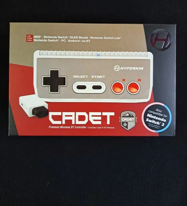 Controle NES Bluetooth Novo e Lacrado. Hyperkin Cadet com receptor Nintendo. PC, Switch