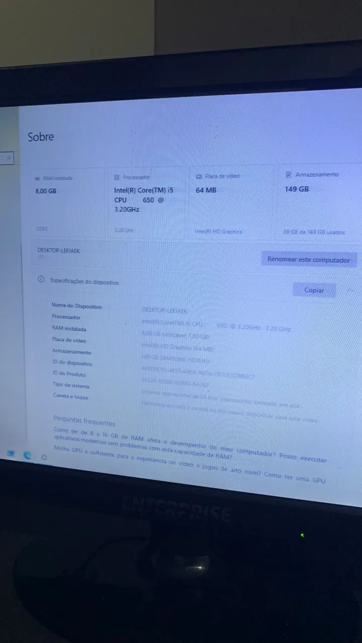 Computador completo IMPECÁVEL! Pc de mesa  - Foto 4
