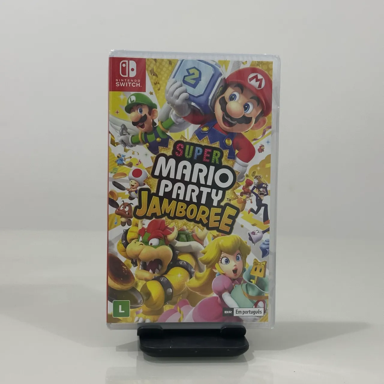 Bundle Joycon Vermelho e Azul + Jogo Mario Party - Peças e