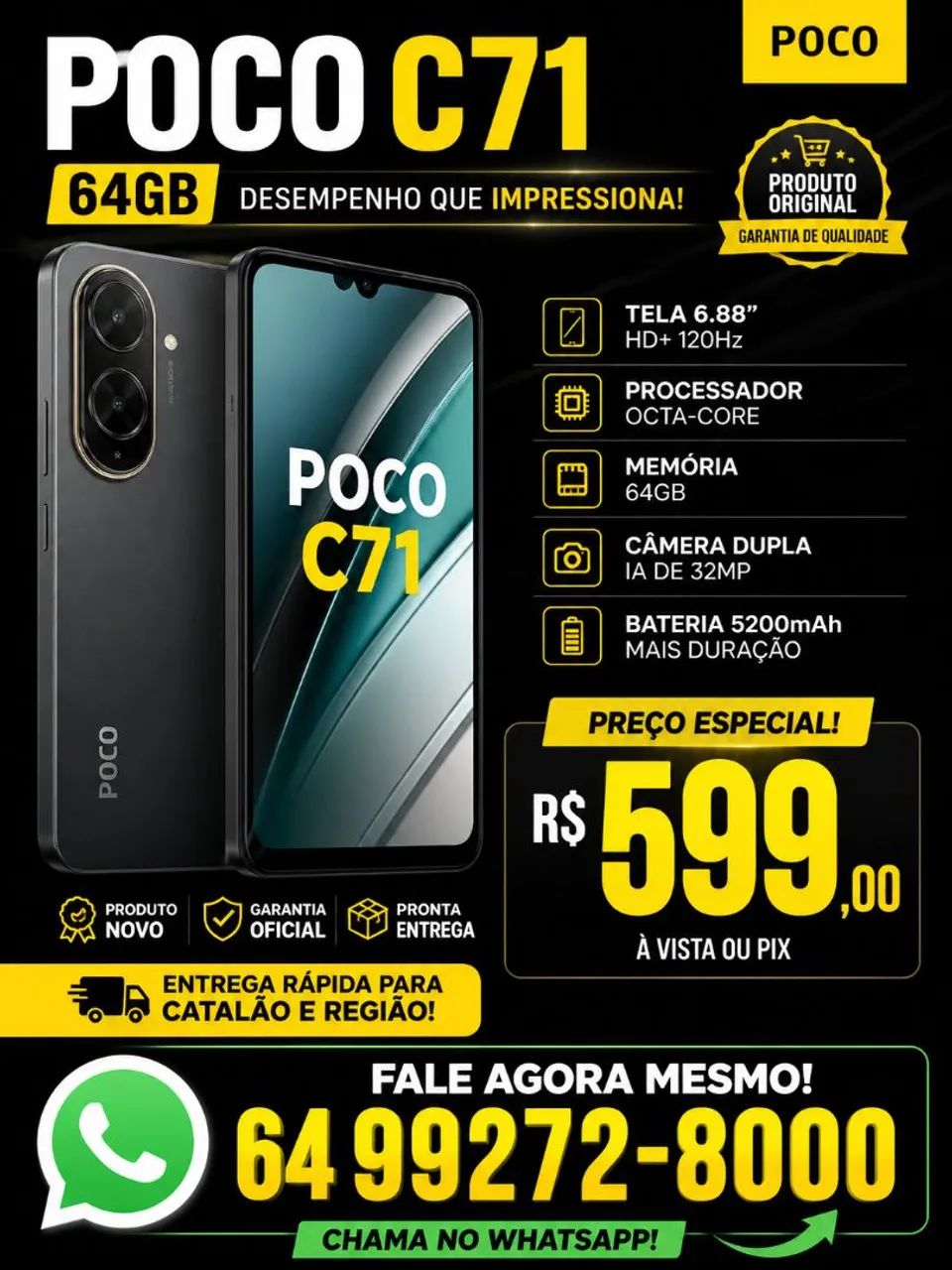 poco c71 まとめ売り XIAOMI POCO C71 DUAL 3G+ 64gb - Celulares e Smartphones - Setor