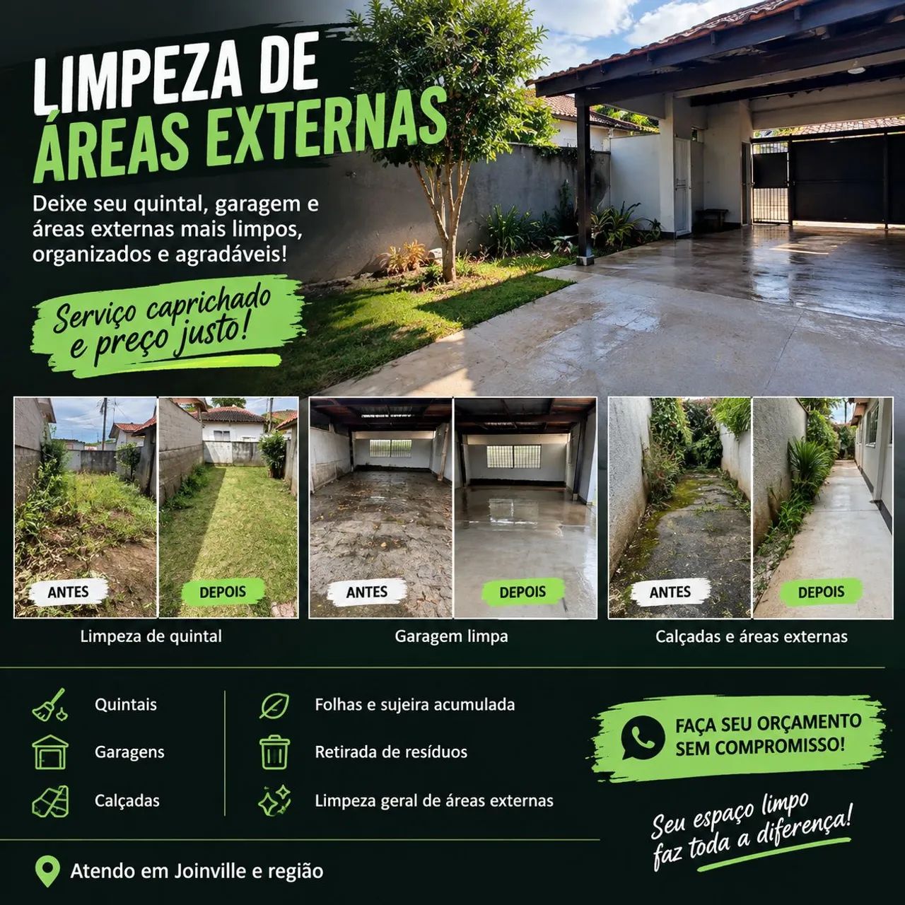 Limpeza de áreas externas 