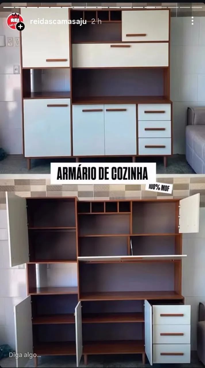Armário de cozinha mdf disponível - Pronta entrega Grátis 